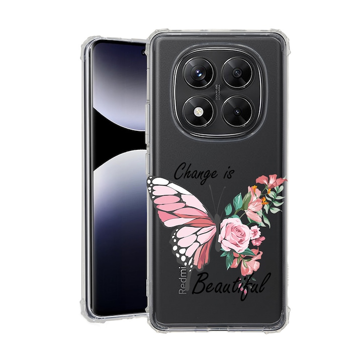 BestCase® Калъф за Xiaomi Redmi Note 15 Pro Plus 5G с дизайн Change is Beutiful, Anti Shock, Подсилени 4 ъгъла, 2078502 AS 1853