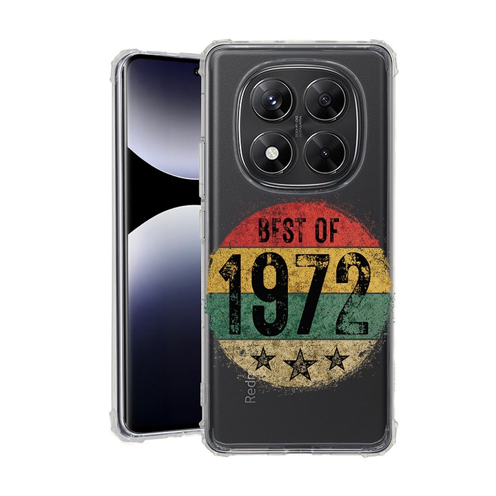 BestCase® Husa pentru Xiaomi Redmi Note 14 Pro Plus, Anti Shock 1.5MM, Best Of 1972, Protectie camera si ecran, 1938410 AS 1905