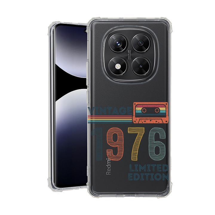 BestCase® Husa pentru Xiaomi Redmi Note 14 Pro 5G, Anti Shock 1.5MM, Limited Edition 1976 - Vintage Tape, Protectie camera si ecran, 1938409 AS 1972