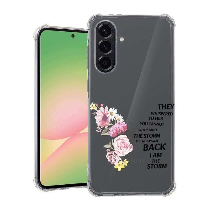 BestCase® Husa pentru Samsung Galaxy A55, Anti Shock 1.5MM, Eu Sunt Furtuna, Protectie camera si ecran, 1745010 AS 1848