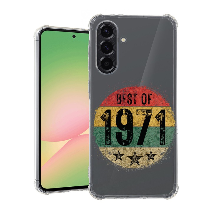 BestCase® Husa pentru Samsung Galaxy A55, Anti Shock 1.5MM, Best Of 1971, Protectie camera si ecran, 1745010 AS 1904