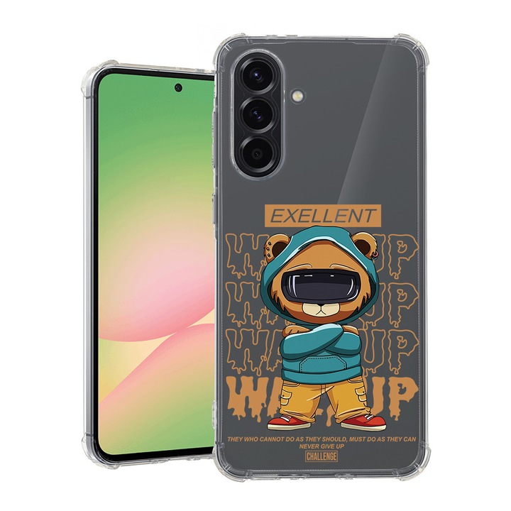 BestCase® Husa pentru Samsung Galaxy A55, Anti Shock 1.5MM, Bear Exellent, Protectie camera si ecran, 1745010 AS 1894