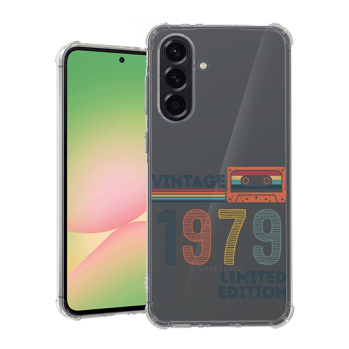 BestCase® Husa pentru Samsung Galaxy A55, Anti Shock 1.5MM, Limited Edition 1979 - Vintage Tape, Protectie camera si ecran, 1745010 AS 1975