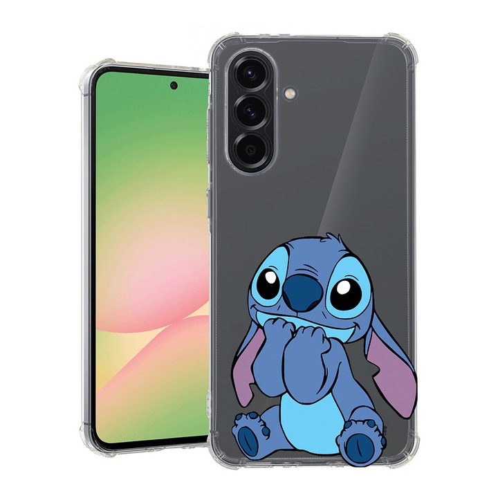 BestCase Anti Shock 1.5MM telefontok, kompatibilis modell Samsung Galaxy A16, Adorable Stitch, Air Cushion Technology, 1925009 AS 1840