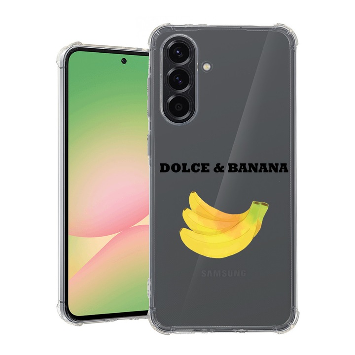 BestCase® Husa pentru Samsung Galaxy A55, Anti Shock 1.5MM, Dolce & Banana, Protectie camera si ecran, 1745010 AS 1858