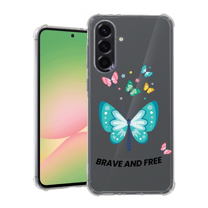 BestCase® Husa pentru Samsung Galaxy A55, Anti Shock 1.5MM, Butterflies, Protectie camera si ecran, 1745010 AS 1847