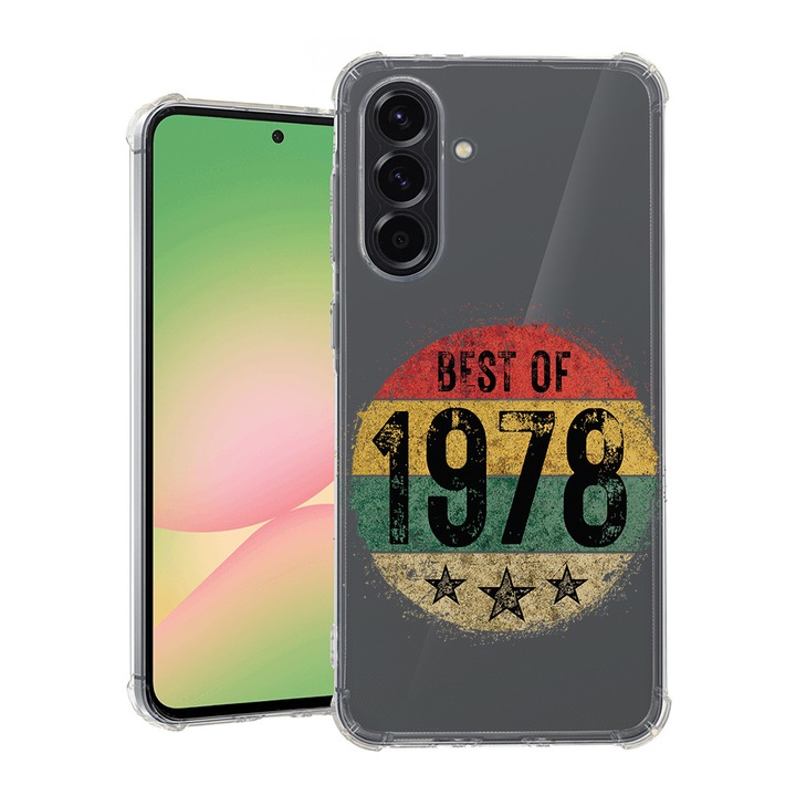 BestCase® Husa pentru Samsung Galaxy S23 FE, Anti Shock 1.5MM, Best Of 1978, Protectie camera si ecran, 1673039 AS 1911