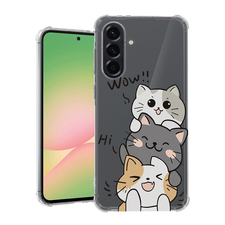 BestCase® Husa Anti Shock Compatibila cu Samsung Galaxy A27 5G, Cat Wow, Protectie Camera, Rezistenta la uzura, 3156789 AS 1855