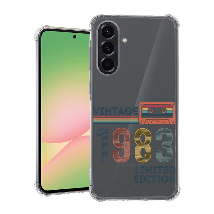 BestCase® Husa pentru Samsung Galaxy A55, Anti Shock 1.5MM, Limited Edition 1983 - Vintage Tape, Protectie camera si ecran, 1745010 AS 1979