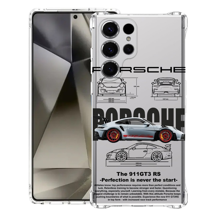 BestCase® Husa pentru Samsung Galaxy S25 Ultra, Anti Shock 1.5MM, Porsche, Protectie camera si ecran, 1966840 AS 1883