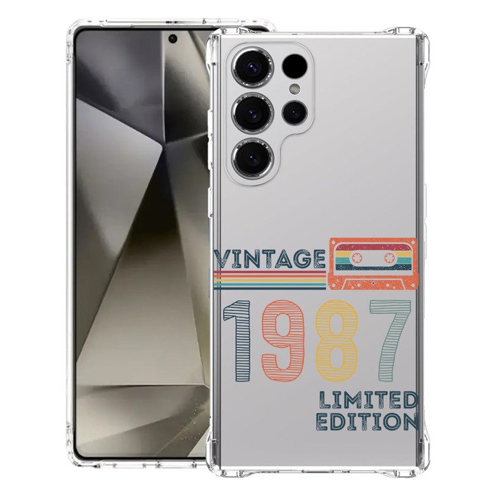 BestCase® Husa pentru Samsung Galaxy S23 Ultra, Anti Shock 1.5MM, Limited Edition 1987 - Vintage Tape, Protectie camera si ecran, 1399746 AS 1983