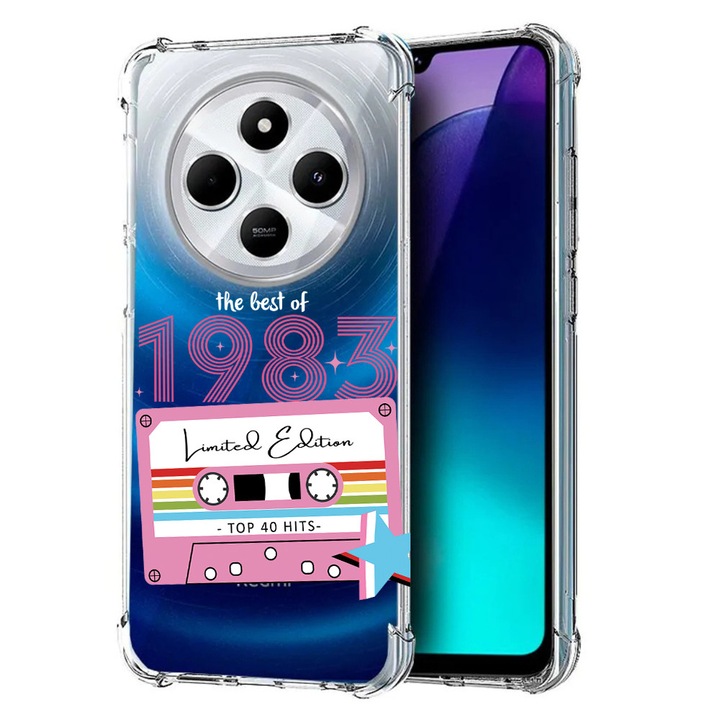 BestCase Anti Shock 1.5MM telefontok, kompatibilis modell Xiaomi Redmi 14C / Redmi 4A / Poco C75, Limited Edition - Best Of 1983 - Girl Style, Air Cushion Technology, 1913374 AS 1937