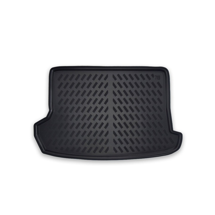 Prémium tálcás csomagtartószőnyeg, kifejezetten a 2017 utáni Volkswagen T-ROC magasított csomagtartós ferdehátú modellekhez.