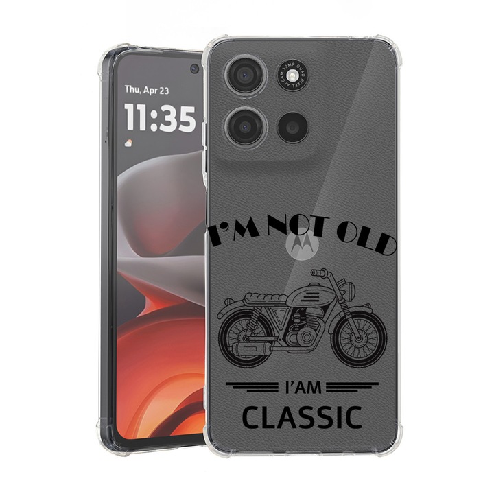 BestCase® Husa Anti Shock pentru Motorola Moto G86 cu Design I'm Not Old I'm Classic, 2052061 AS 1866
