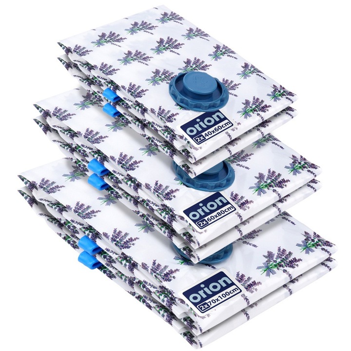 Set 6 Sacii De Vid Pentru Depozitare, Orion, Multicolor, 40x60x70x80x90x100 cm