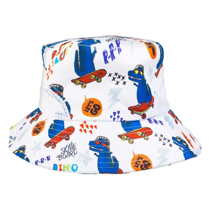 Синя шапка-кофа с шарка на динозавър за бебета