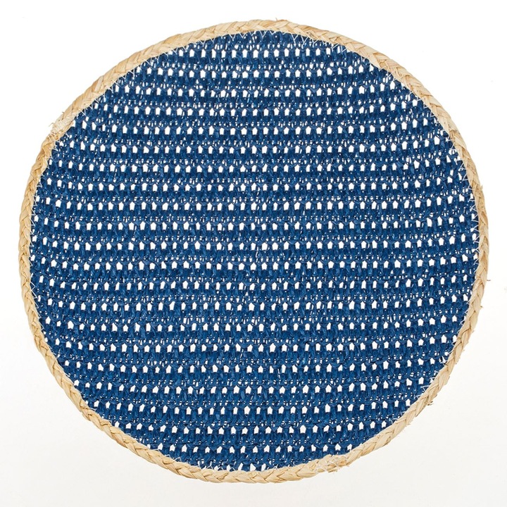 Suport farfurie rotund cu model impletit albastru ø38cm