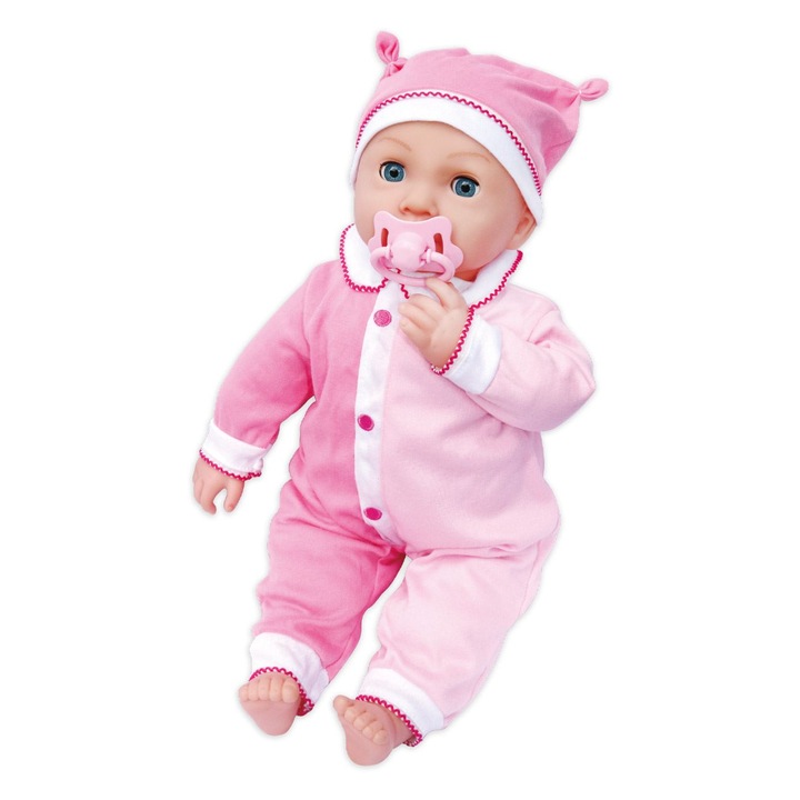 Hanggal és cumival ellátott babababa 48 cm