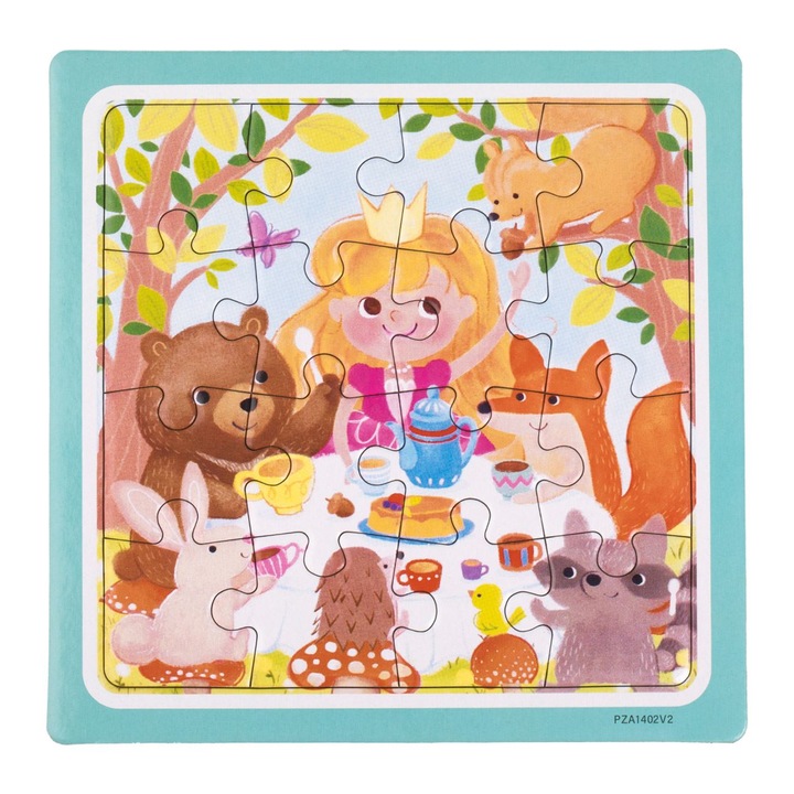 Puzzle mini cu model padure (16 piese) 15x15cm