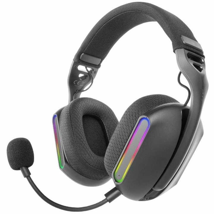 Casti PC Mars Gaming MHWPRO, negru, wireless, microfon omnidirectional, control volum