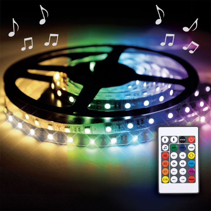 Banda led rgbic cu usb & telecomanda 3m
