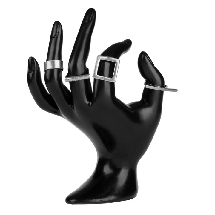 Suport organizator bijuterii mana neagra 11x8x17cm