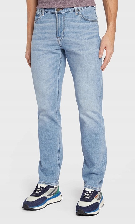 Férfi farmer Lee West Relaxed Worn New Hill, kék, Kék
