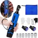 Set de chei electrice cu clichet fara fir, JFYU®, clichet electric 3/8", 550rpm, viteza variabila, 18V, 1500mAh, Iluminare LED, tubulare 7 incluse, 2 acumulator si incarcator, puternic, pentru industria auto, imbunatatirea locuintei, uz industrial