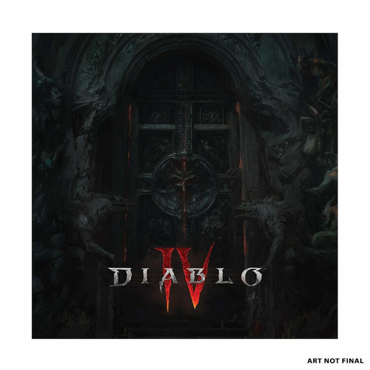 Set box vinyl 4xLP Diablo IV, iam8bit, Grizzly Rage Gold, Grim Harvest Green, Frost Nova Blue, Rapture Red