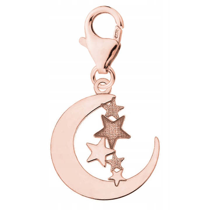 Női Fülbevaló, Larezo, Hópehely, 925 Ezüst 18K Rózsa Aranyozott, Hossz: 1, 8 cm, Antiallergén, Angol Zár, Ajándékcsomagolásban, Rózsaszín