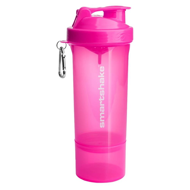 Shaker inteligent SmartShake 2Go, subtire, roz, 500 ml