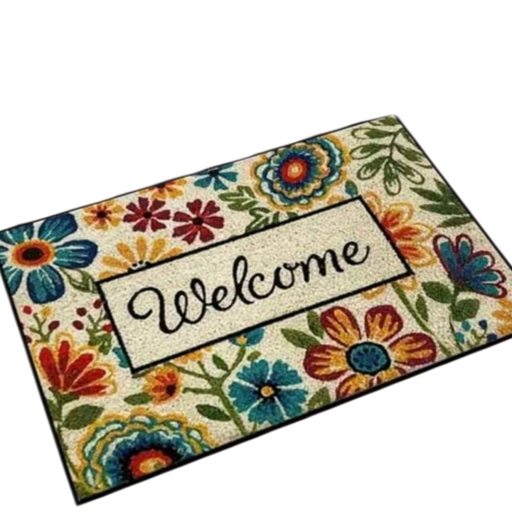 Bejárati szőnyeg, mosható, csúszásgátló, poliészter, 50x80 cm