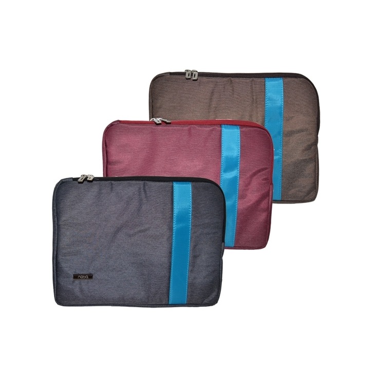 Mapa din material textil ROBEN NEBO, închidere fermoar, protecție documente A4, 24.5x2.5x33cm