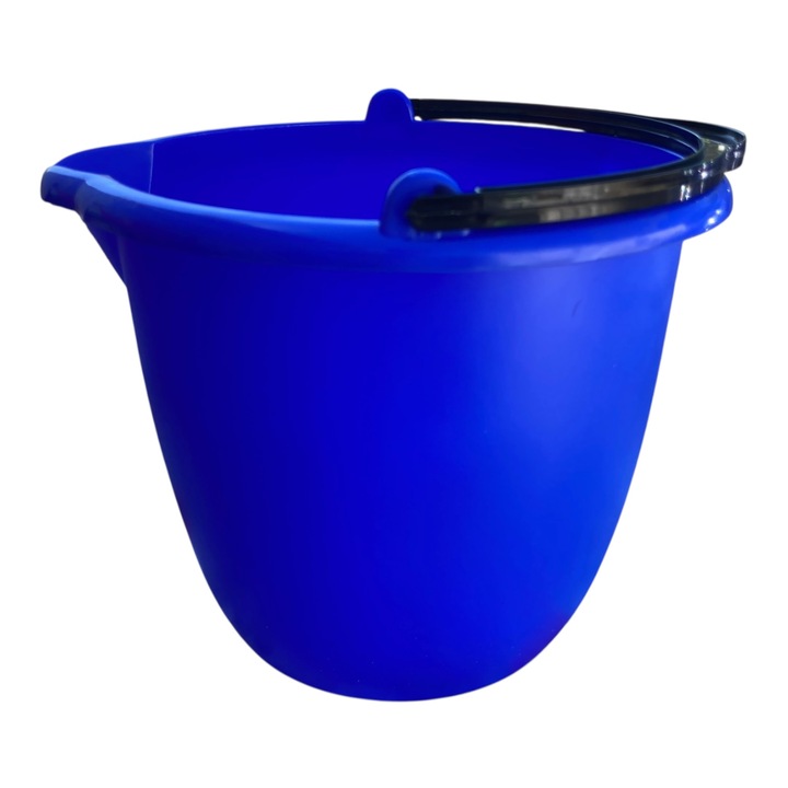 Galeata plastic 5L, Natalia Design, diametru 22cm, inaltime 20cm, albastru