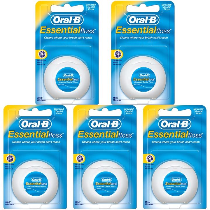 Set, Ata dentara Oral-B Essential, 50 m, 5buc