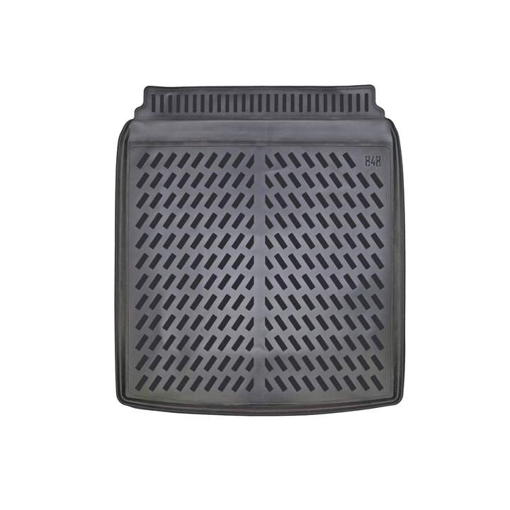 Prémium tálcás csomagtartó szőnyeg, alacsonyított talppal rendelkező Volkswagen Passat B9 Variant Combi modellekhez, 2023 után.