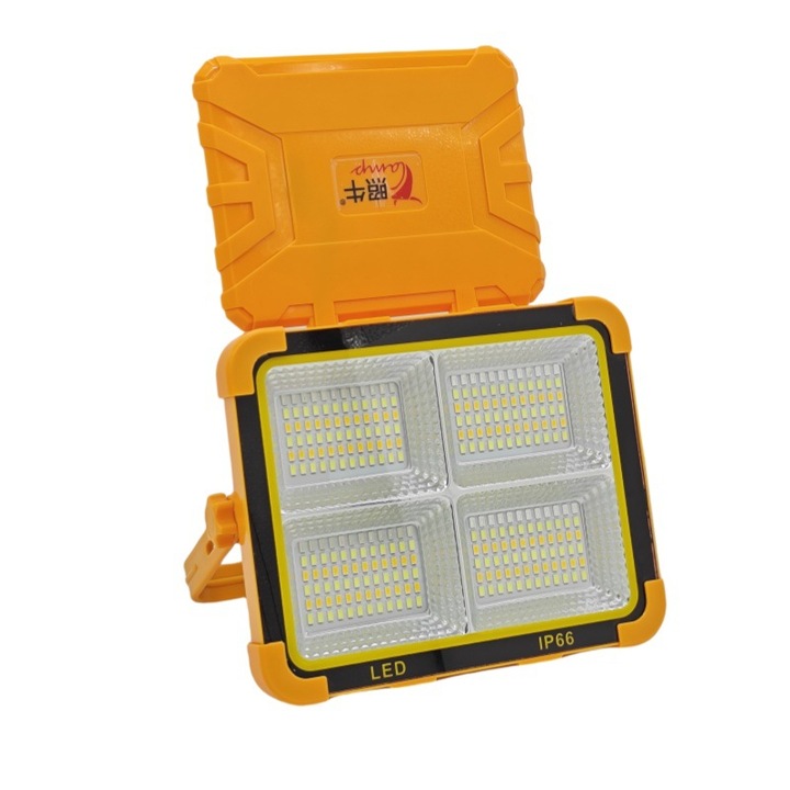 Lampa LED reincarcabila solara portabila, alba, 15x10x8cm