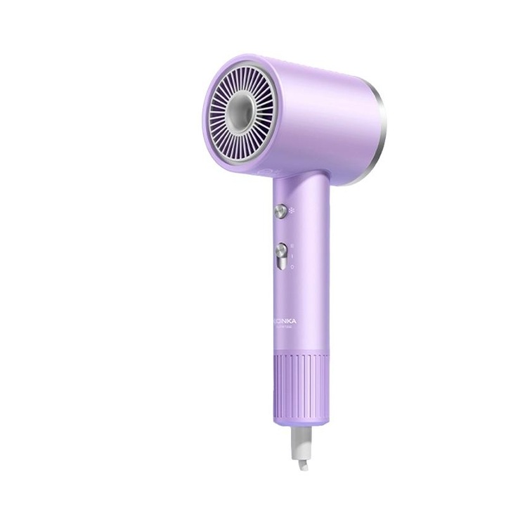 Uscător de păr, 110.000 rpm, roz, control temperatură/vitez, cap magnetic