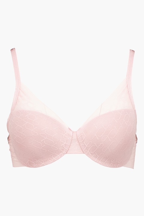 Triumph, Sutien cu sustinere metalica si segmente transparente, Roz pastel