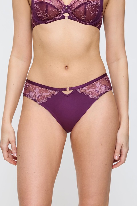 Triumph, Chiloti brazilieni din amestec de lyocell cu garnituri din dantela, Violet