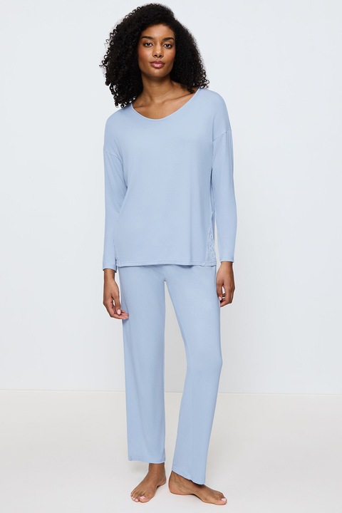 Triumph, Дълга пижама с модал, Ледено синьо