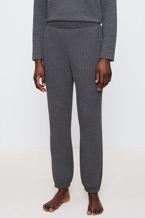 Triumph, Rugalmas derekú bordázott pizsamanadrág, Sötétszürke