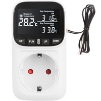 Priza inteligenta echipata cu termostat, programabila cu senzor de temperatura, pentru controlul pompelor de circulatie, sistemelor de incalzire/racire, acvariilor, bazinelor de reproducere si serelor. 230 V, 16 A, alba