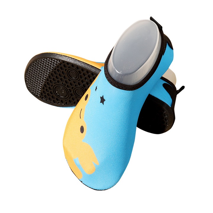 Pantofi de plaja si apa pentru copii, Pentru inot, Rqiurpn, super usoare si respirabile, flexibila, non-derapanta, 32-33EU, Crab mic