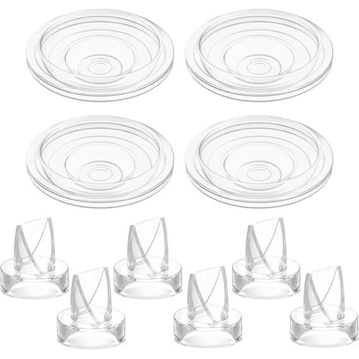 Set 10 piese de schimb pentru pompa de san electrica, Rqiurpn, 6 supape duckbill si 4 diafragme, Accesorii Esentiale pentru Alaptare, Compatibile cu S9/S12/S9 Pro/S12 Pro