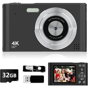 Fotocamera Digitale Compatta 4K Da 48MP – Con Zoom 12X, Flash E Scheda Da 64GB
