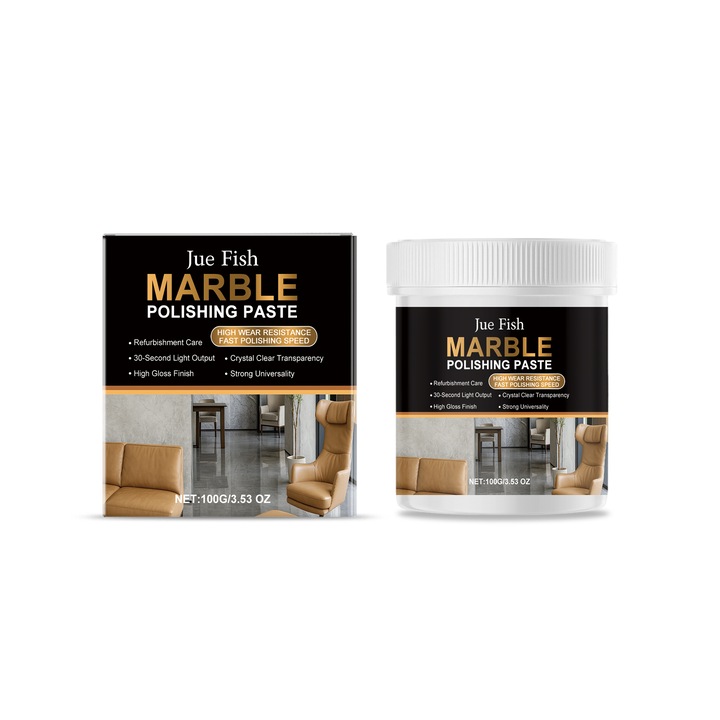 Crema marmura Jue Fish, 100g, rezistenta la pete si amprente, pentru suprafete din piatra