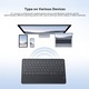 Tastatura Bluetooth cu Touchpad, Blackview K1, Compatibil cu Android/iOS/Windows, Slim Ergonomic Design, ABS, Wireless, telefon, tableta, PC, Portabila, Baterie Reincarcabila, Negru