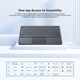 Tastatura Bluetooth cu Touchpad, Blackview K1, Compatibil cu Android/iOS/Windows, Slim Ergonomic Design, ABS, Wireless, telefon, tableta, PC, Portabila, Baterie Reincarcabila, Negru