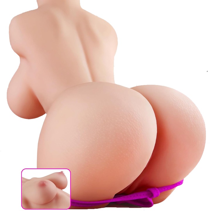 Papusa sexuala masturbatoare masculina cu sani realisti, vagin si anal, 3 in 1 Torso masturbator Love Doll buzunar vagin cu coloana vertebrala incorporata 5.9lb vagin fund jucarie sexuala masculina pentru barbati masturbare